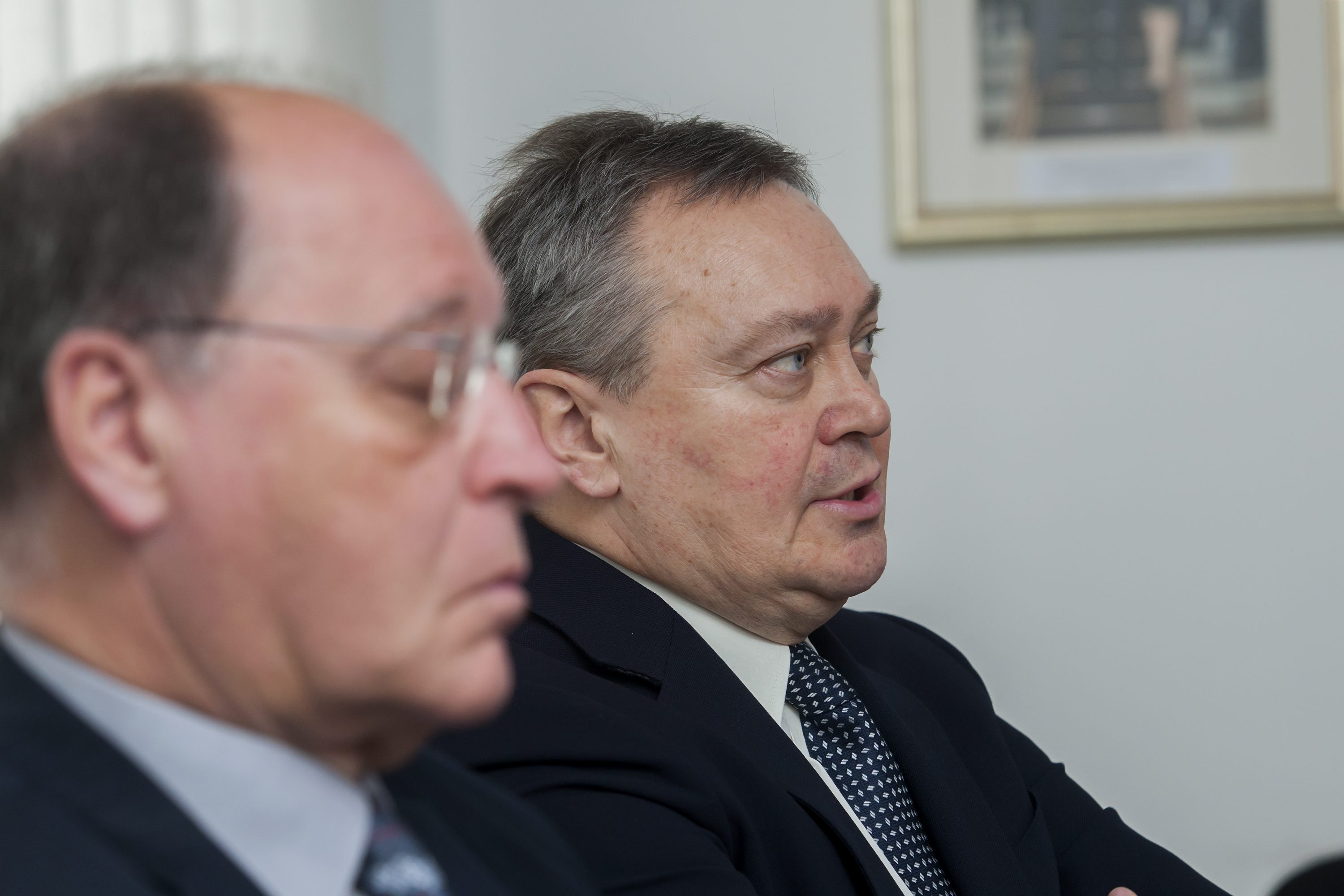 Hrvatska udruga banaka predstavila je godišnje rezultate poslovanja banaka. Na slici  Zoran Bohaček i Zdenko Adrović 