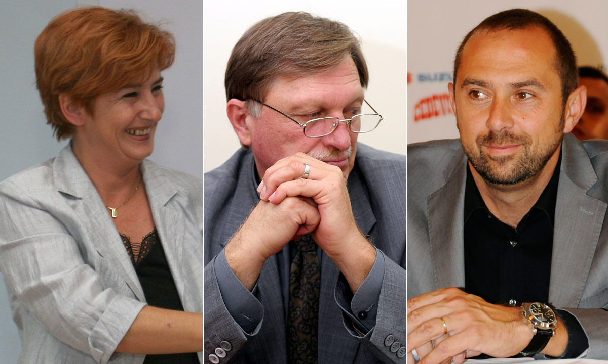 Marija Trlaja, Ivo Šinko i Mirko Goreta