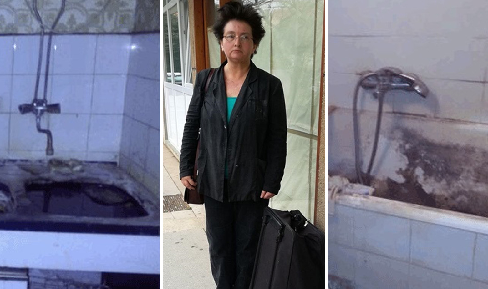 Devastirani stan i Nada Bosnić u sredini 