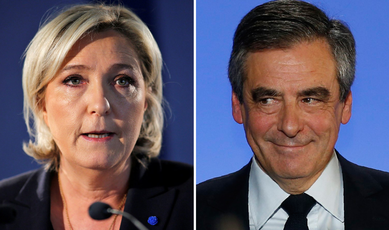 Marine Le Pen i Francois Fillon