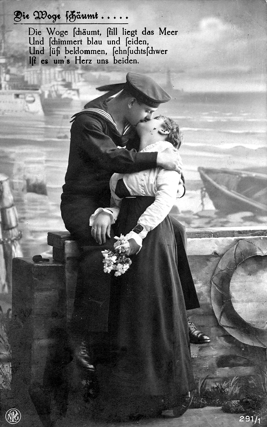 Jedna od mnogih razglednica ljubavne tematike koje je austrougarski mornar na bojnom brodu S.M.S. Arpad, Stefan Cvitak,  od 1914. do 1918. slao iz Pule u Zagreb svojoj ljubljenoj Slavici Kodrin