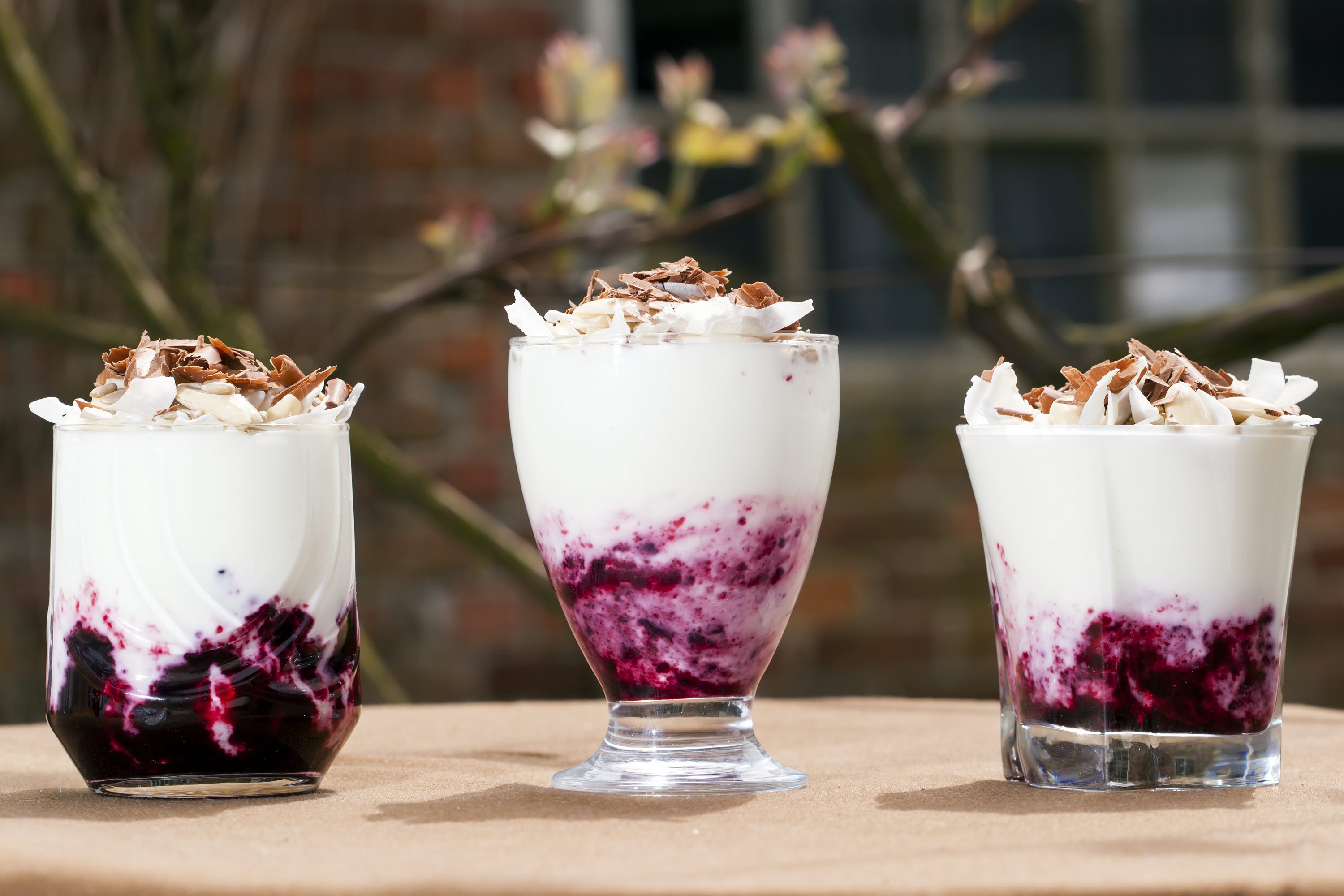 Jogurt s haskapom i bademima