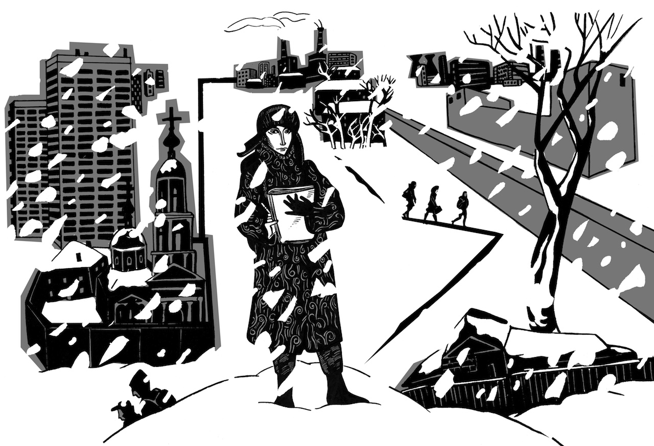 Victoria Lomasko: Autoportret u moskovskom pejzažu