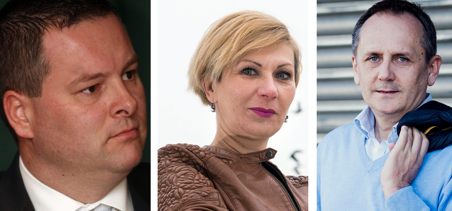 Kandidati HDZ-a: Kristijan Staničić (Rijeka), Ivana Šojat (Osijek) i Drago Prgomet (Zagreb)