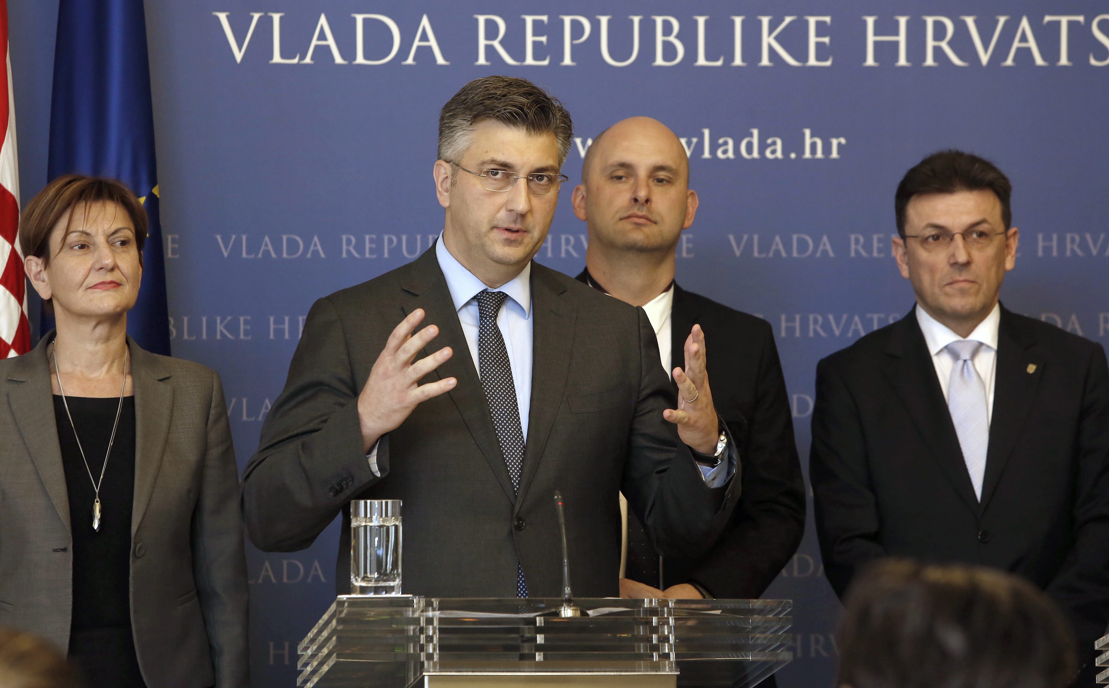 Martina Dalić, Andrej Plenković, Tomislav Tolušić, Luka Burilović