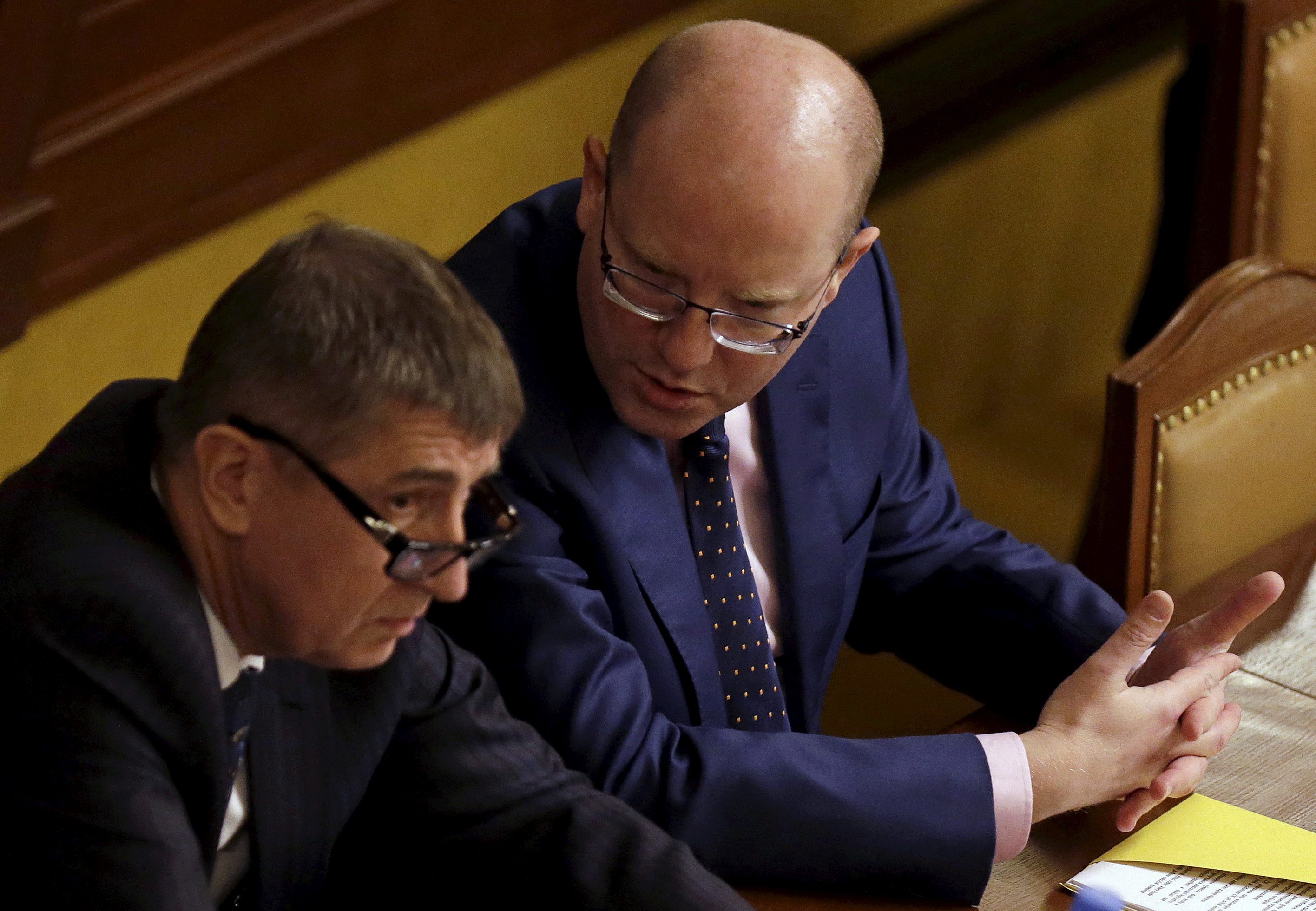 Češki ministar financija Andrej Babiš i premijer Bohuslav Sobotka