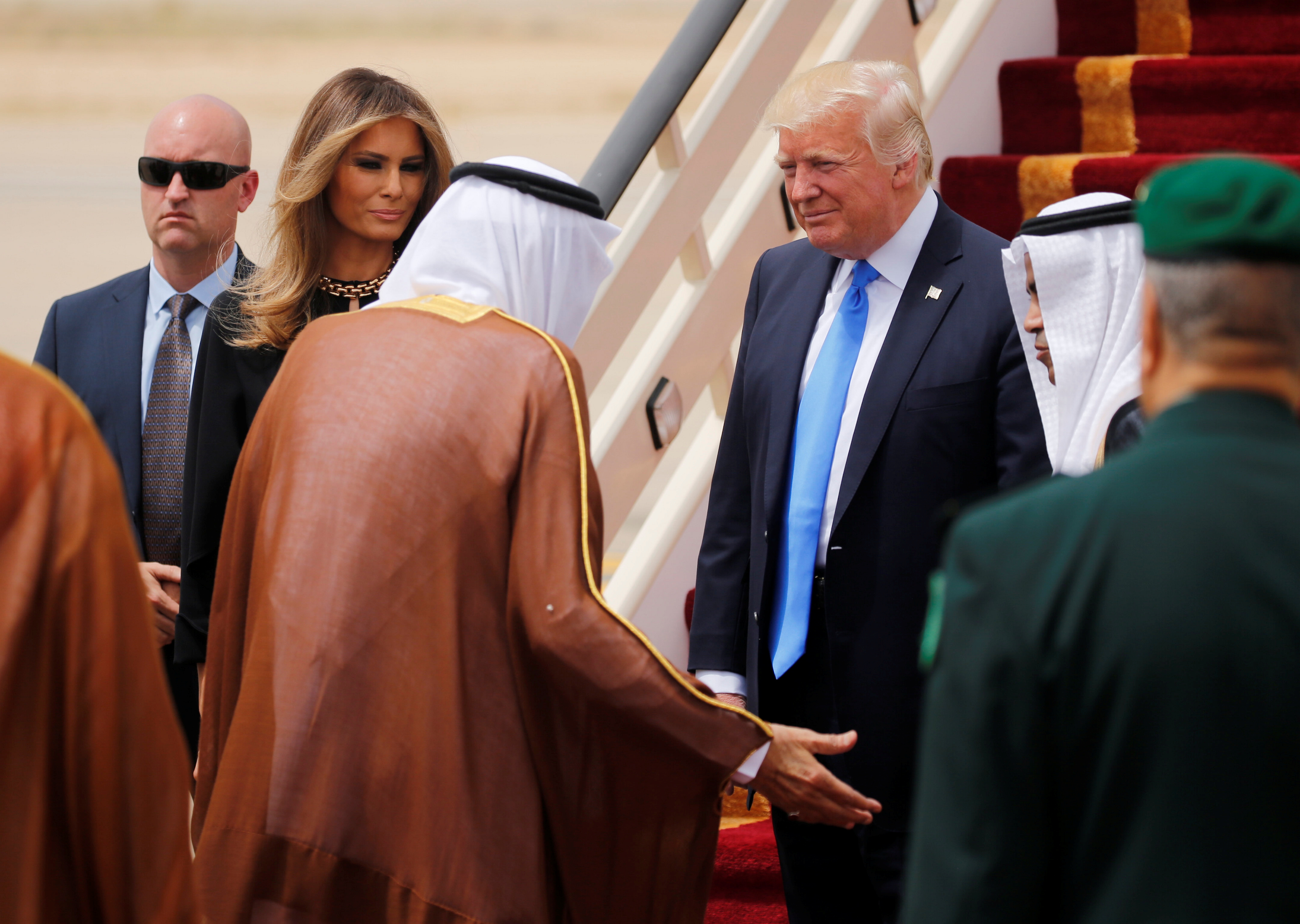 Melania i Donald Trump stigli su 20. svibnja u Riyadh, gdje ih je dočekao Kralj Salman bin Abdulaziz Al Saud