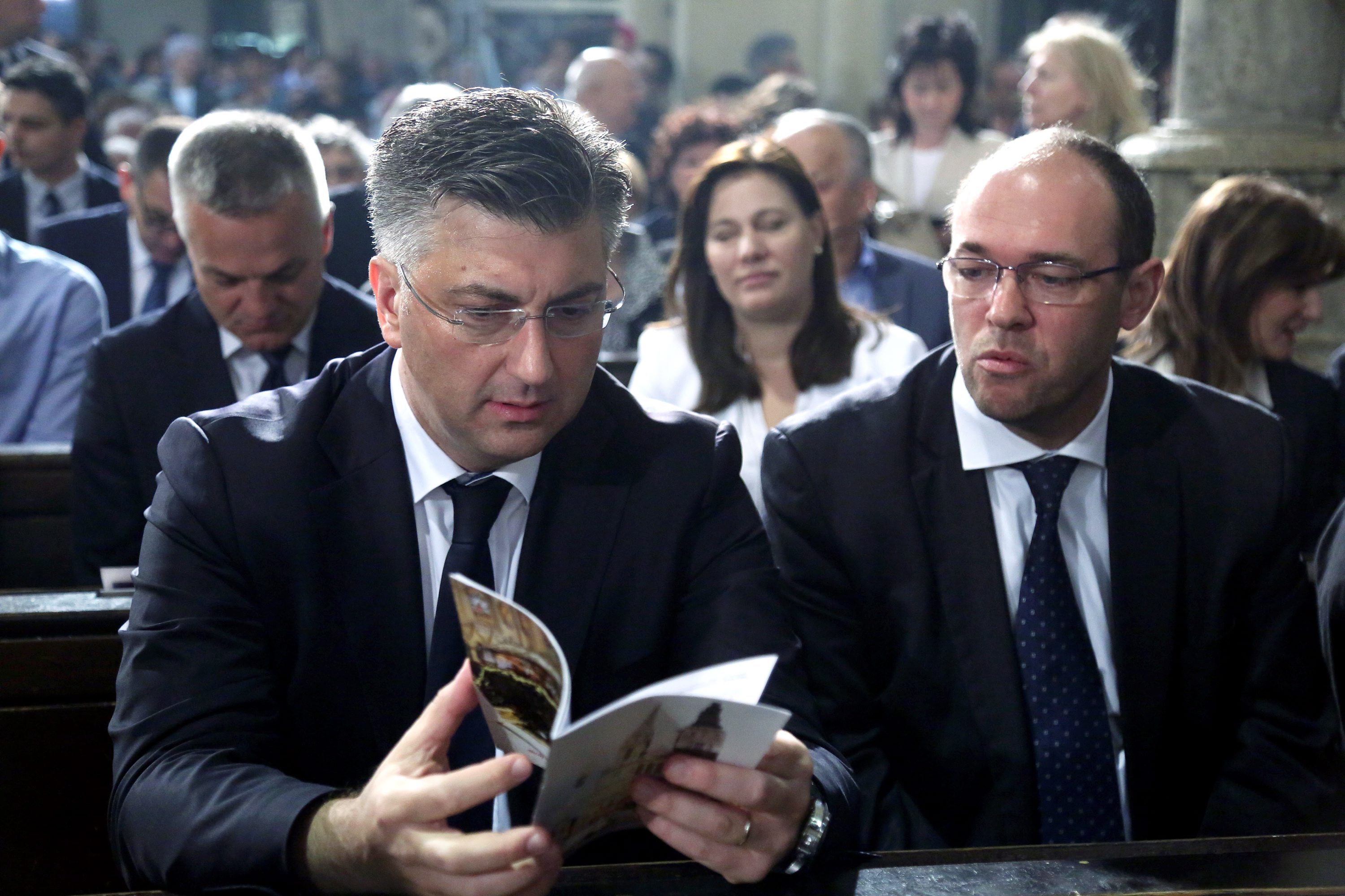 Na fotografiji: Andrej Plenković i Davor Ivo Stier