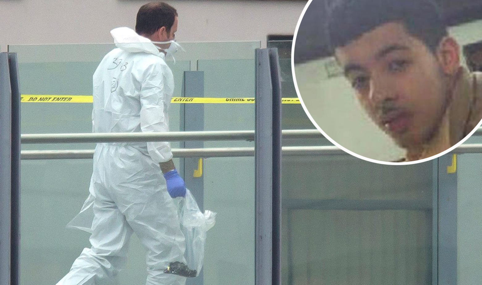 Forenzičari na mjestu eksplozije i Salman Abedi u krugu 