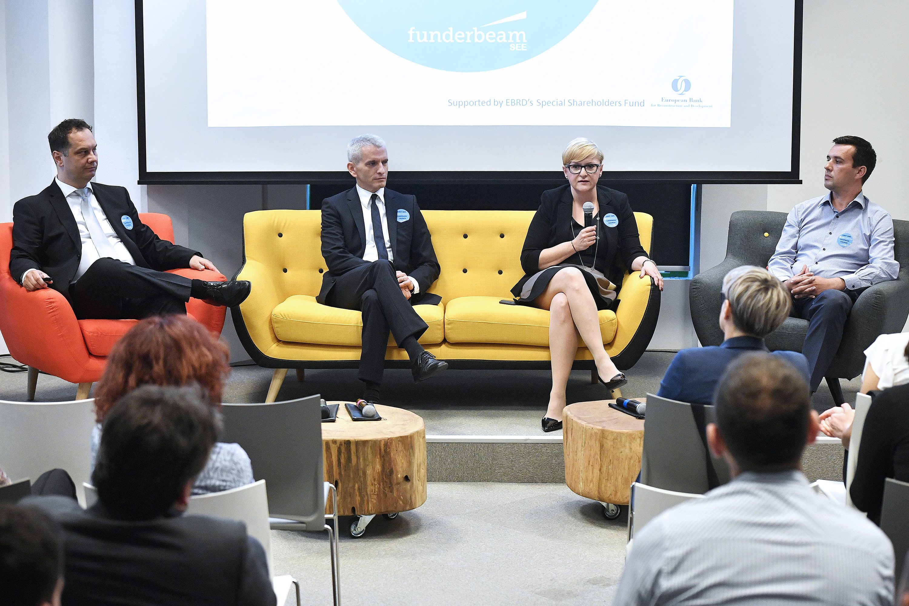 Glavni partner u tvrtki Sense consulting Vedran Antoljak, direktor tvrtke ICF Ratko Bajakić, predsjednica uprave Zagrebačke burze Ivana Gažić i savjetnik u Funderbeamu SEE Damir Bićanić