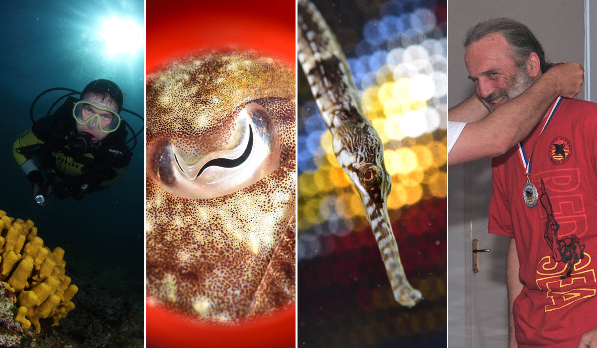 S lijeva na desno: nagrađene fotografije, skroz desno: Srđan Vrančić