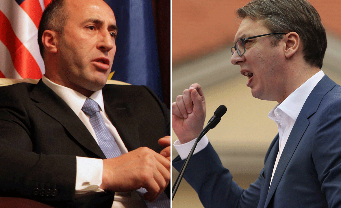Ramush Haradinaj (lijevo) i Aleksandar Vučić (desno)