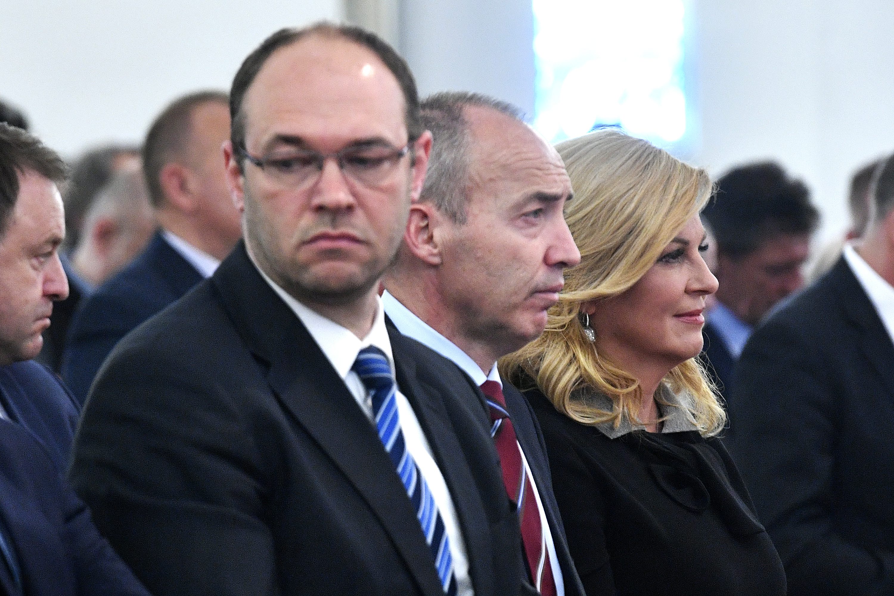 Na fotografiji: Ivo Davor Stier, Damir Krstičević i Kolinda Grabar Kitarović.