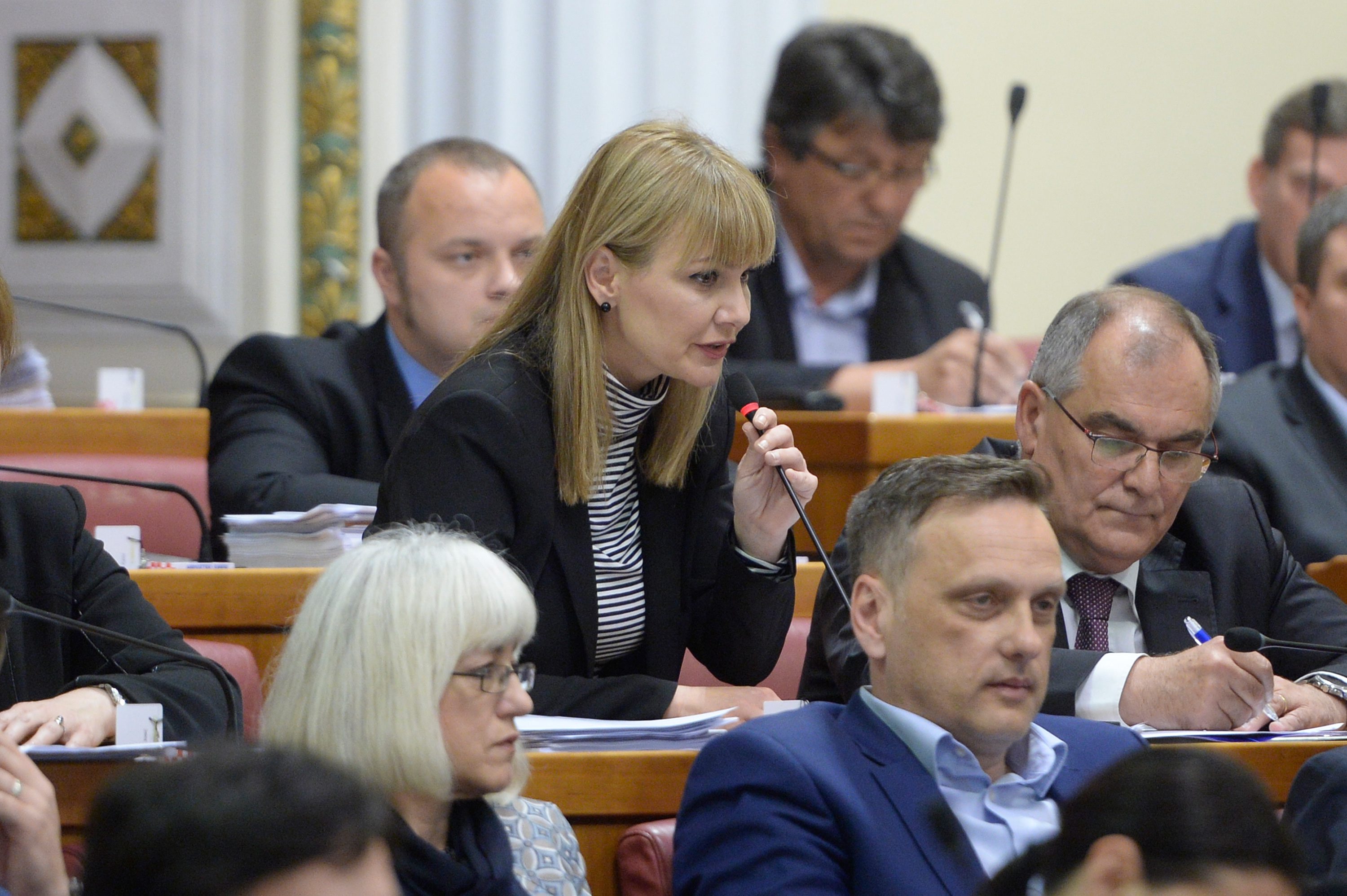 Bruna Esih glasuje za iskazivanje povjerenja ministru Zdravku Mariću