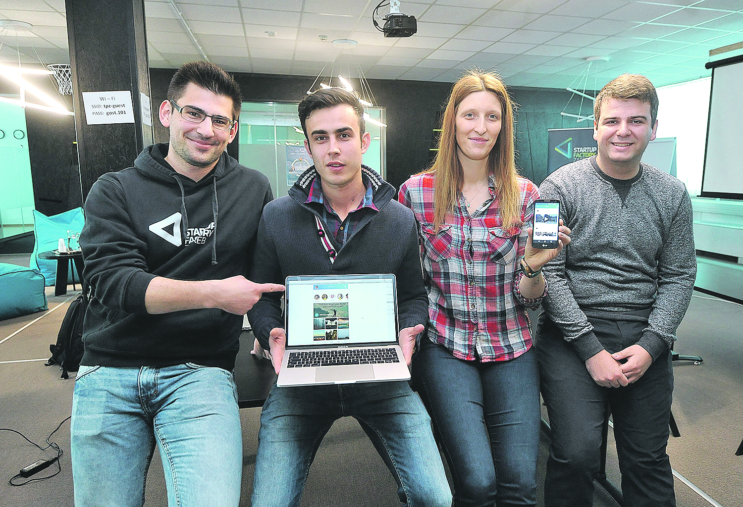Na fotografiji: Marin Grbić, Zoran Mičuda, Franka Anić i Ivan Orehovac