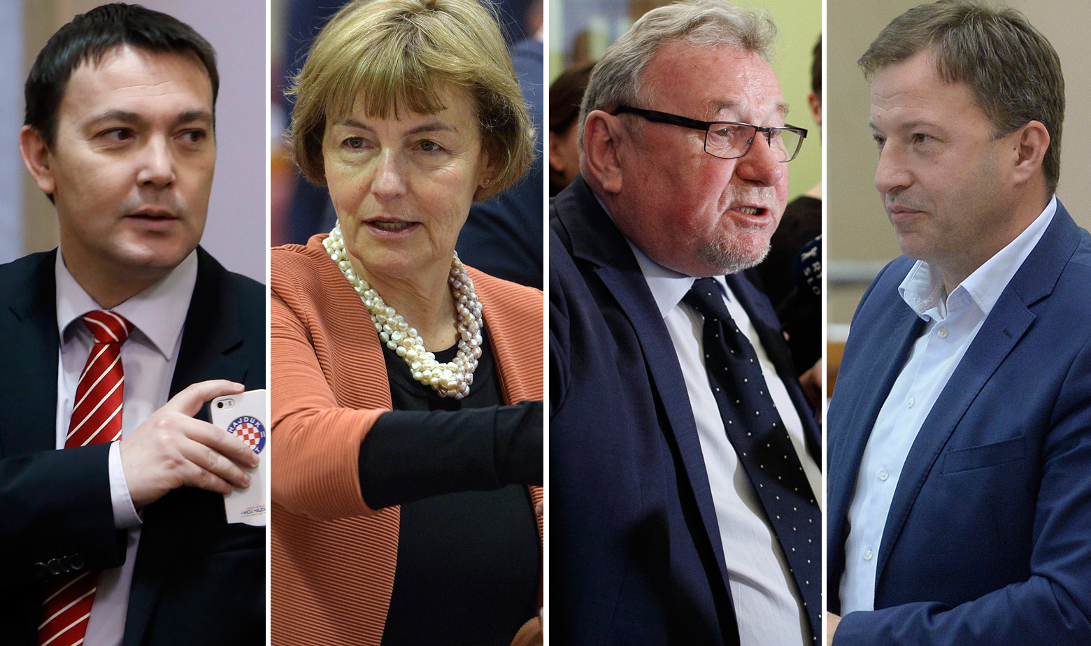 Arsen Bauk, Vesna Pusić, Vladimir Šeks i Tomislav Panenić 