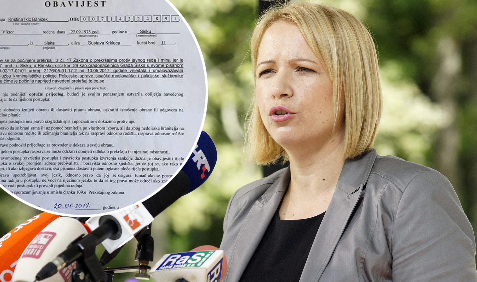 Kristina Ikić Baniček obavijest