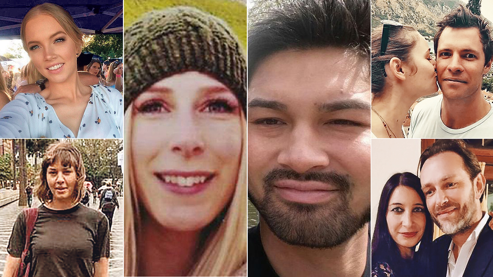 Sara Zelenak (gore lijevo), Candice Hedge (dolje lijevo), Christine Archibald, James McMullan, Marie Bondeville i Oliver Dowling (gore desno), Christine Delcros i Xavier Thomas (dolje desno)