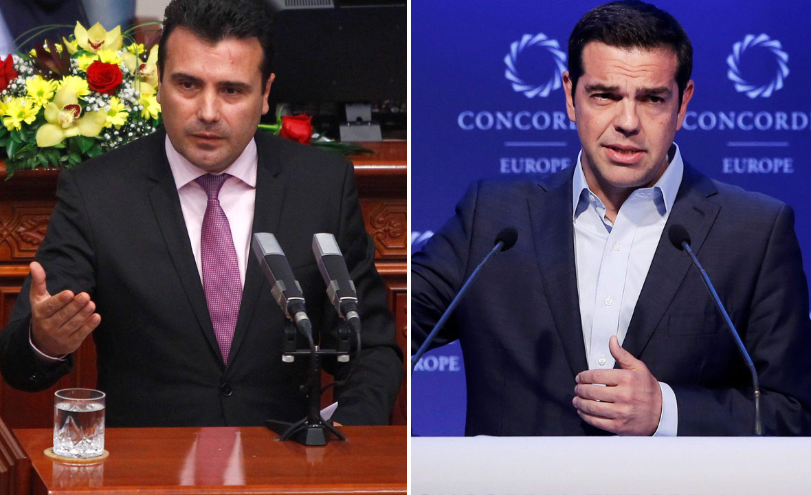 Zoran Zaev (lijevo) i Alexis Tsipras (desno)
