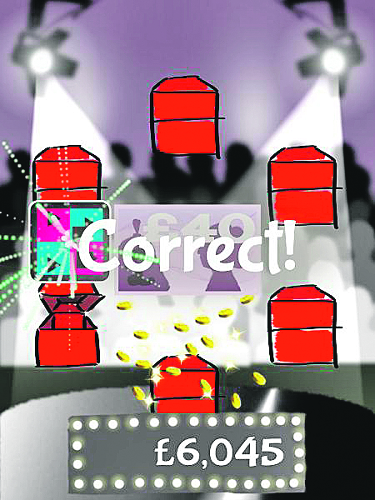 Igra Game Show je memorijska igra u kojoj točni odgovori donose 'novčiće'