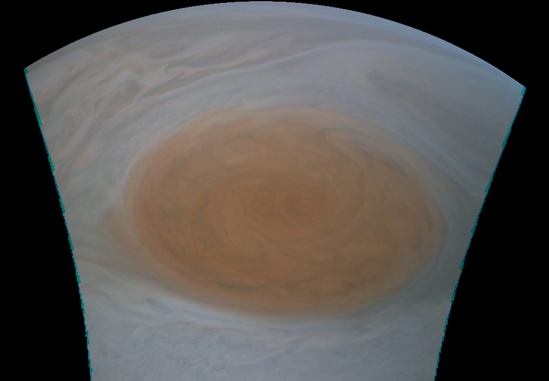 Velika crvena pjega snimljena sa sonde Juno 