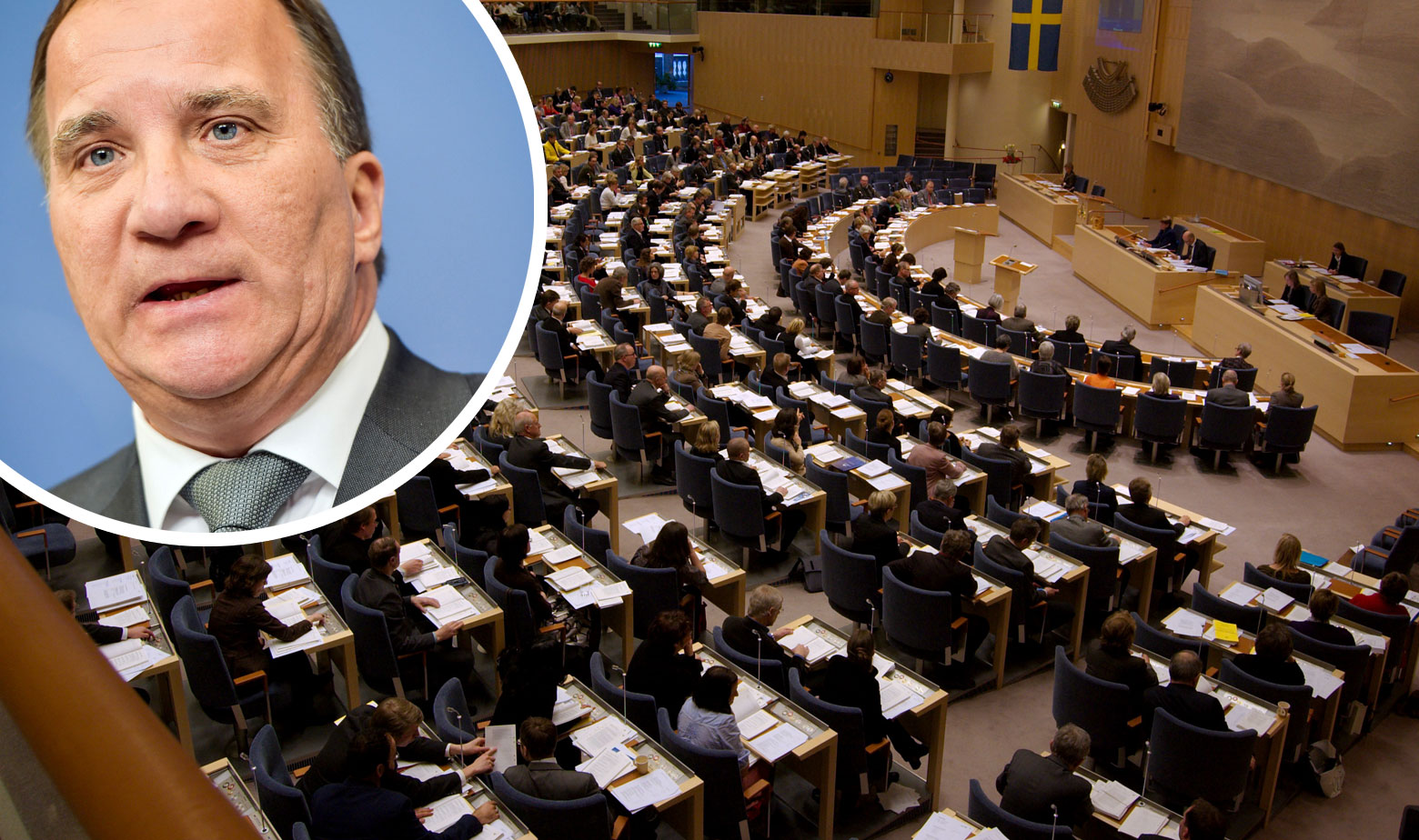 Švedski premijer Stefan Lofven (u krugu); švedski parlament