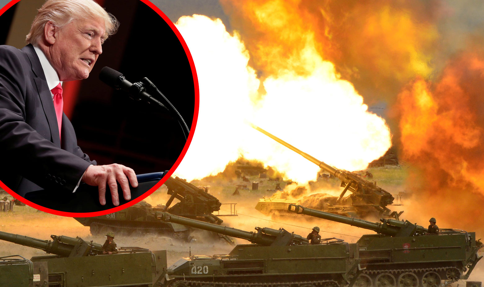 Vojna vježba Sjeverne Koreje; američki predsjednik Donald Trump (u krugu)