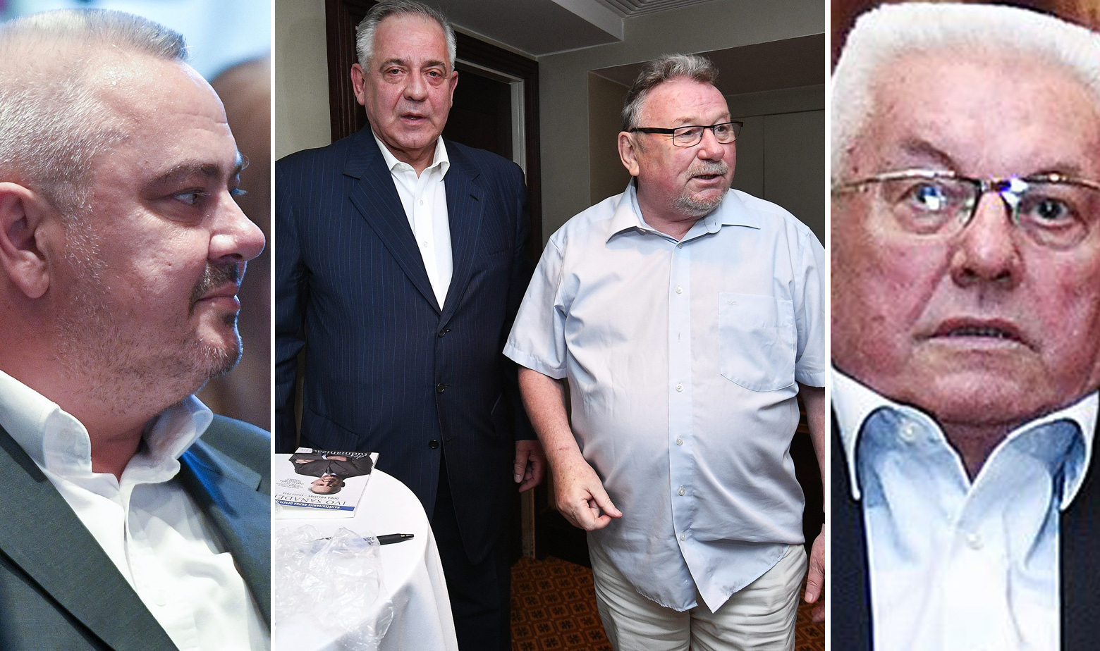 Ratko Maček, Ivo Sanader i Vldimir Šeks, Luka Bebić 