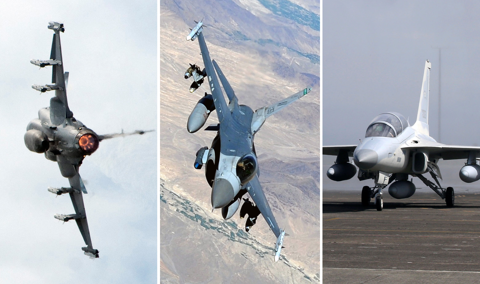 JAS 39 Gripen, F-16, FA-50 