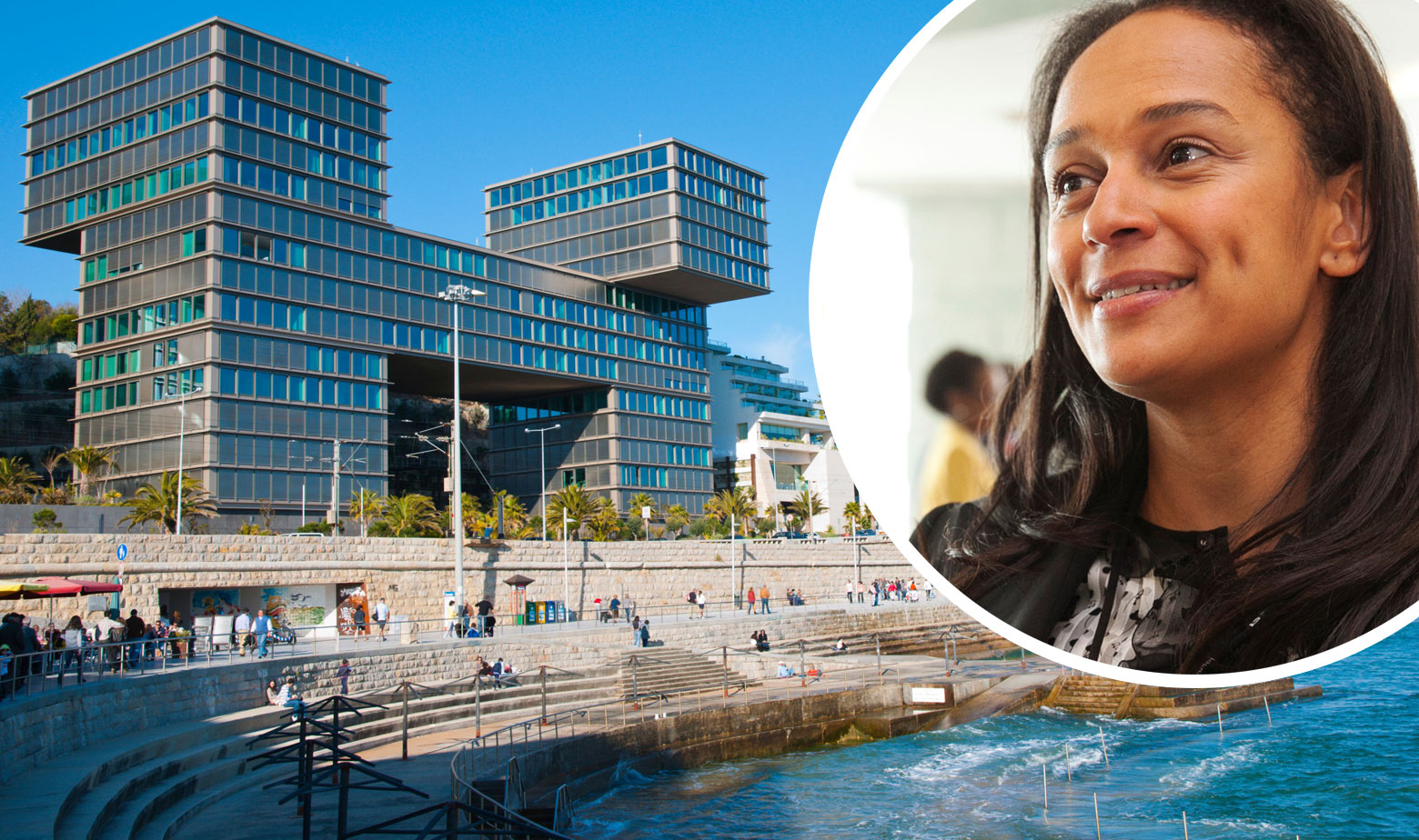 Estoril Sol apartmani, 'Angolska zgrada'. U krugu: Isabel dos Santos