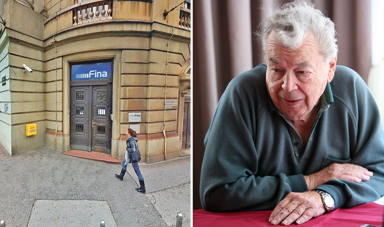 Hrvoje Mrkša i poslovnica Fine na trgu svibanjskih žrtava 1995. Mrkša je bivši emigrant koji sada živi u Hrvatskoj, a u više je navrata bio direktor najpoznatijega hrvatskog kluba u iseljeništvu. Sada je član nadzornoga odbora jedne velike tvrtke. Između ostaloga, poznat je kao osoba koja je u Hrvatsku dovela Joea Šimunića, ali i mnoge druge nogometaše iz Australije