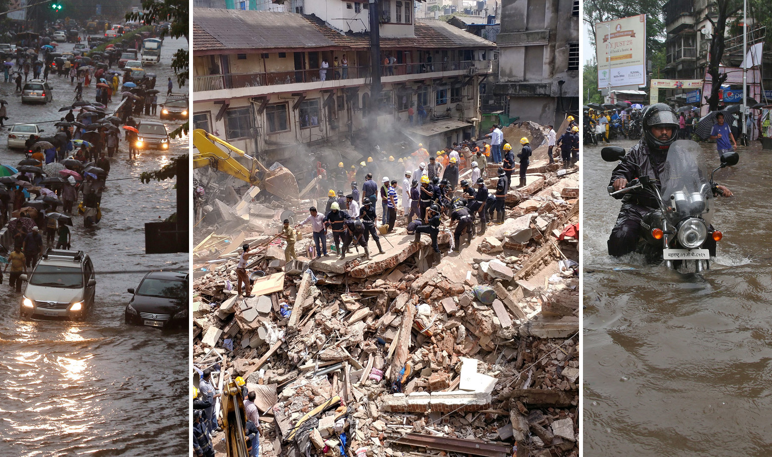 Poplave i srušena zgrada u Mumbaiju 
