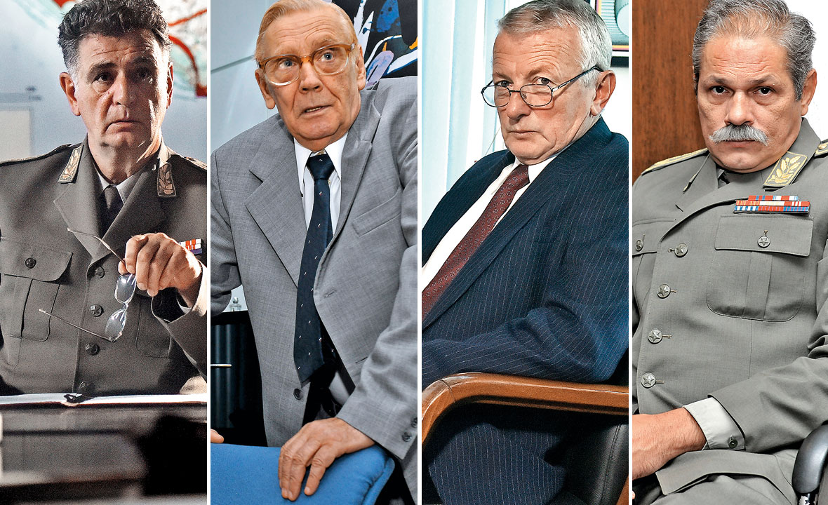 Stojan Matavulj kao Veljko Kadijević, Žarko Potočnjak kao Josip Boljkovac, Vinko Kraljević kao Josip Perković i Slaven Knezović kao Blagoje Adžić