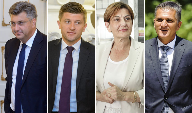 Andrej Plenković, Zdravko Marić, Martina Dalić i Goran Marić