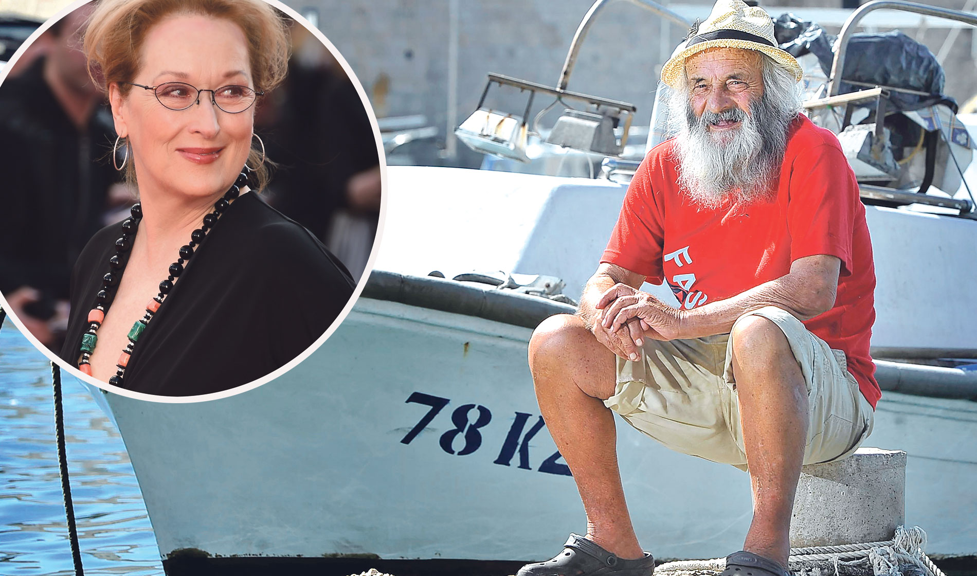 Meryl Streep (u krugu lijevo) i Nikola Mardešić (desno)