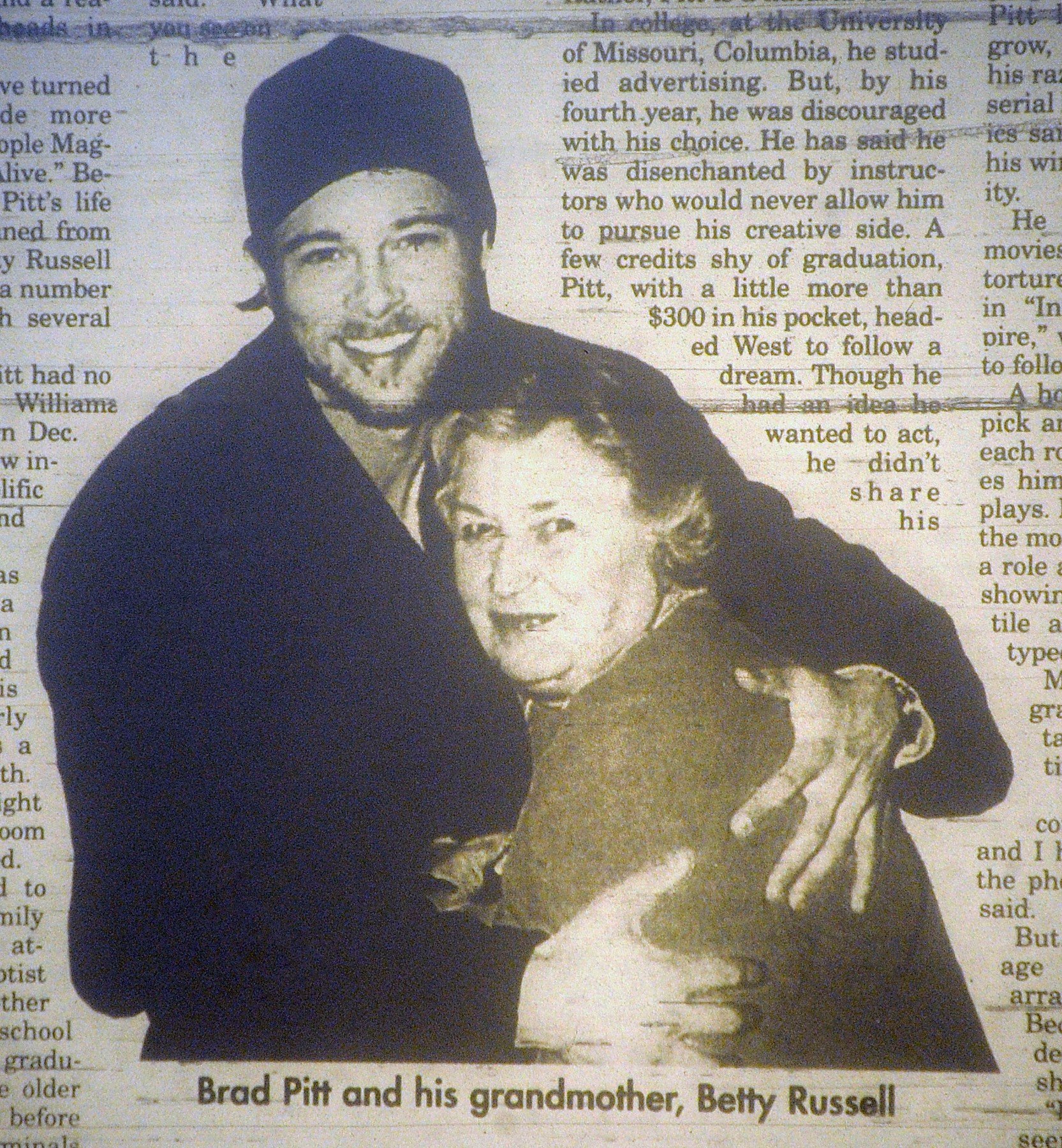 Brad Pitt s pokojnom bakom Betty