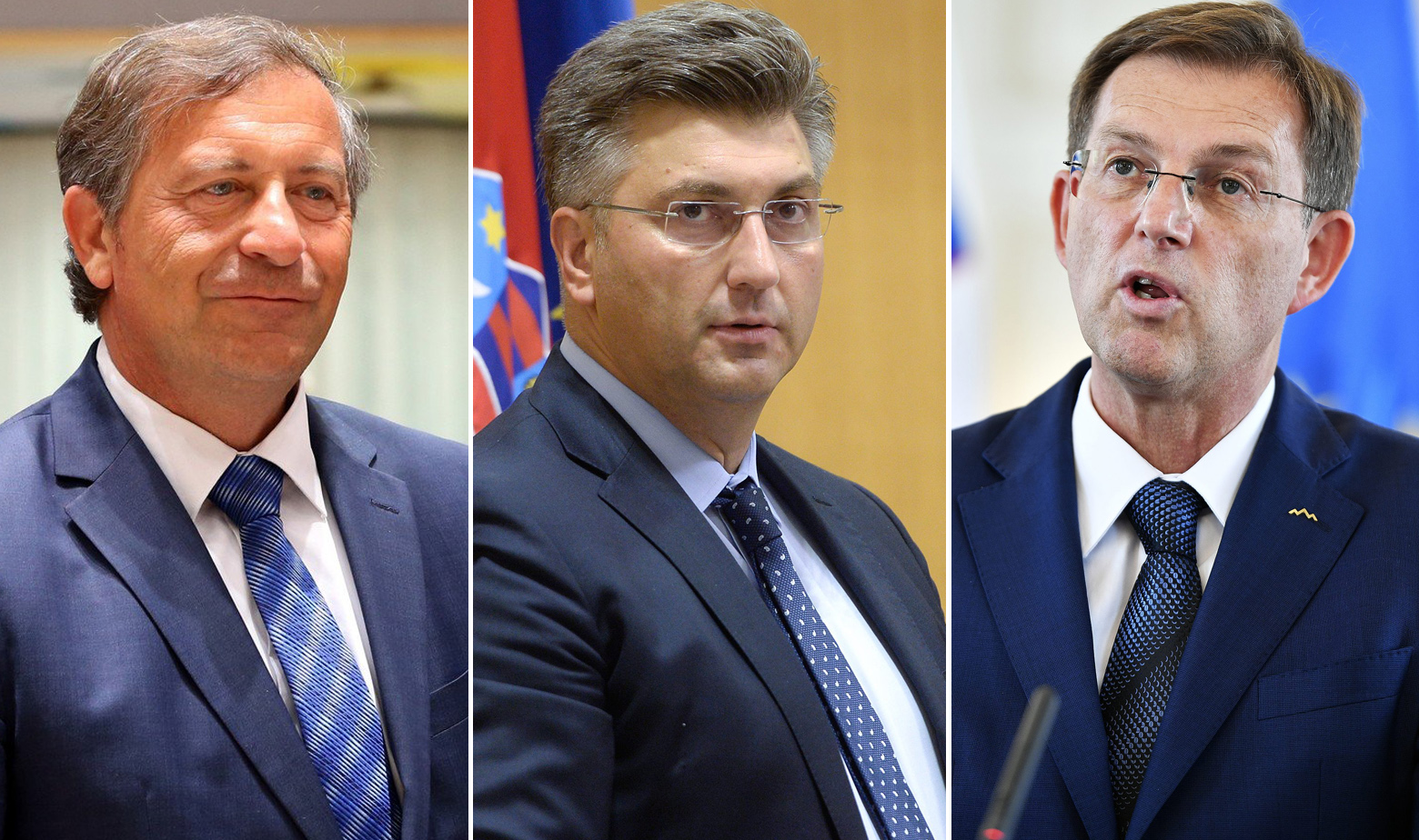 Karl Erjavec, Andrej Plenković i Miro Cerar 