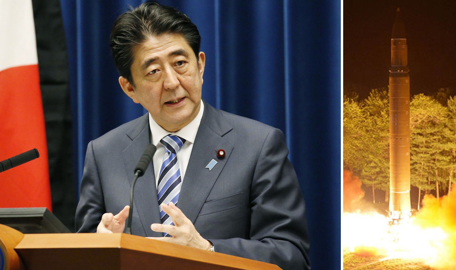 Japanski premijer Shinzo Abe i sjevernokorejski interkontinentalni balistički projektil Hwasong-14