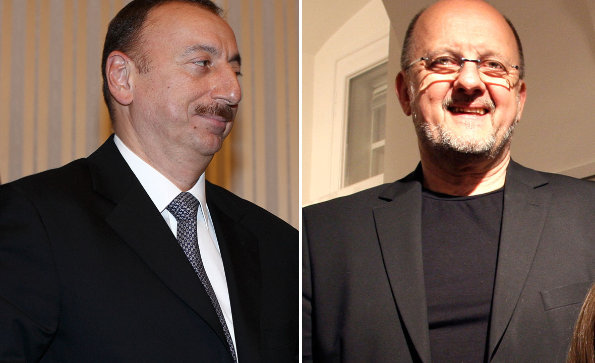 Ilham Alijev (lijevo) i Zmago Jelinčić (desno)