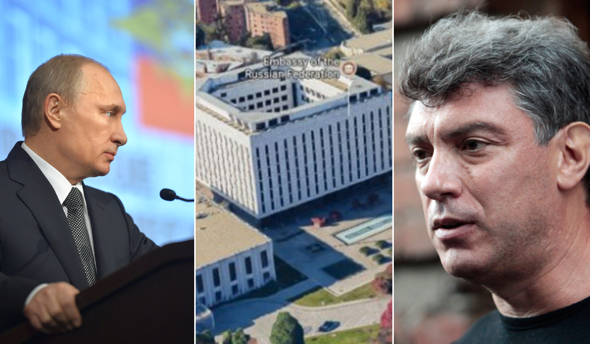Vladimir Putin, sjedište ruske ambasade, ubijeni Boris Nemcov
