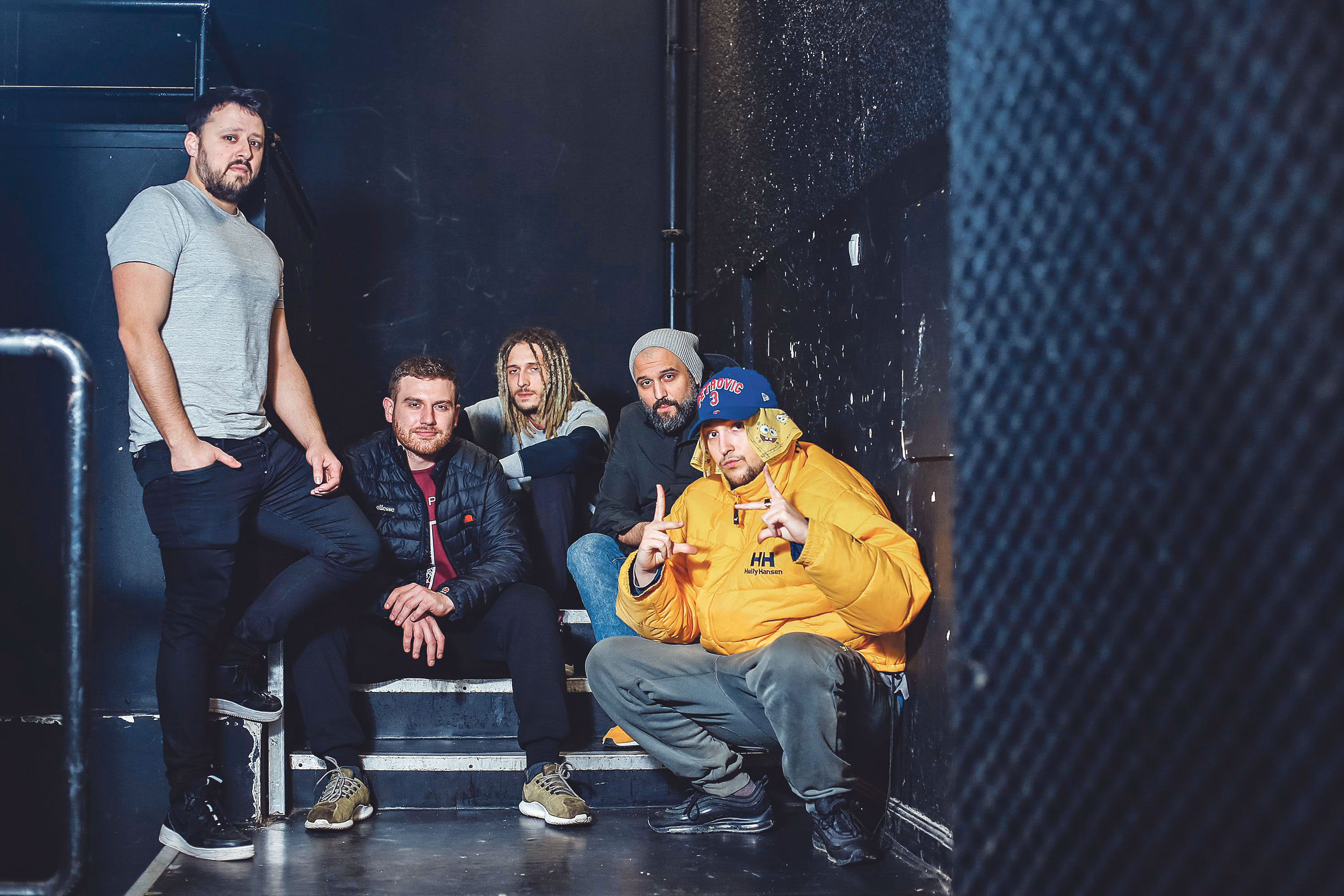 Organizator Drito festivala Zvonimir Pušić s mladim zvijezdama: Rade Ulica iz High 5,  Goca RIP, Sett iz Krankšvestera i HiljSon Mandela iz KUKU$ Klana