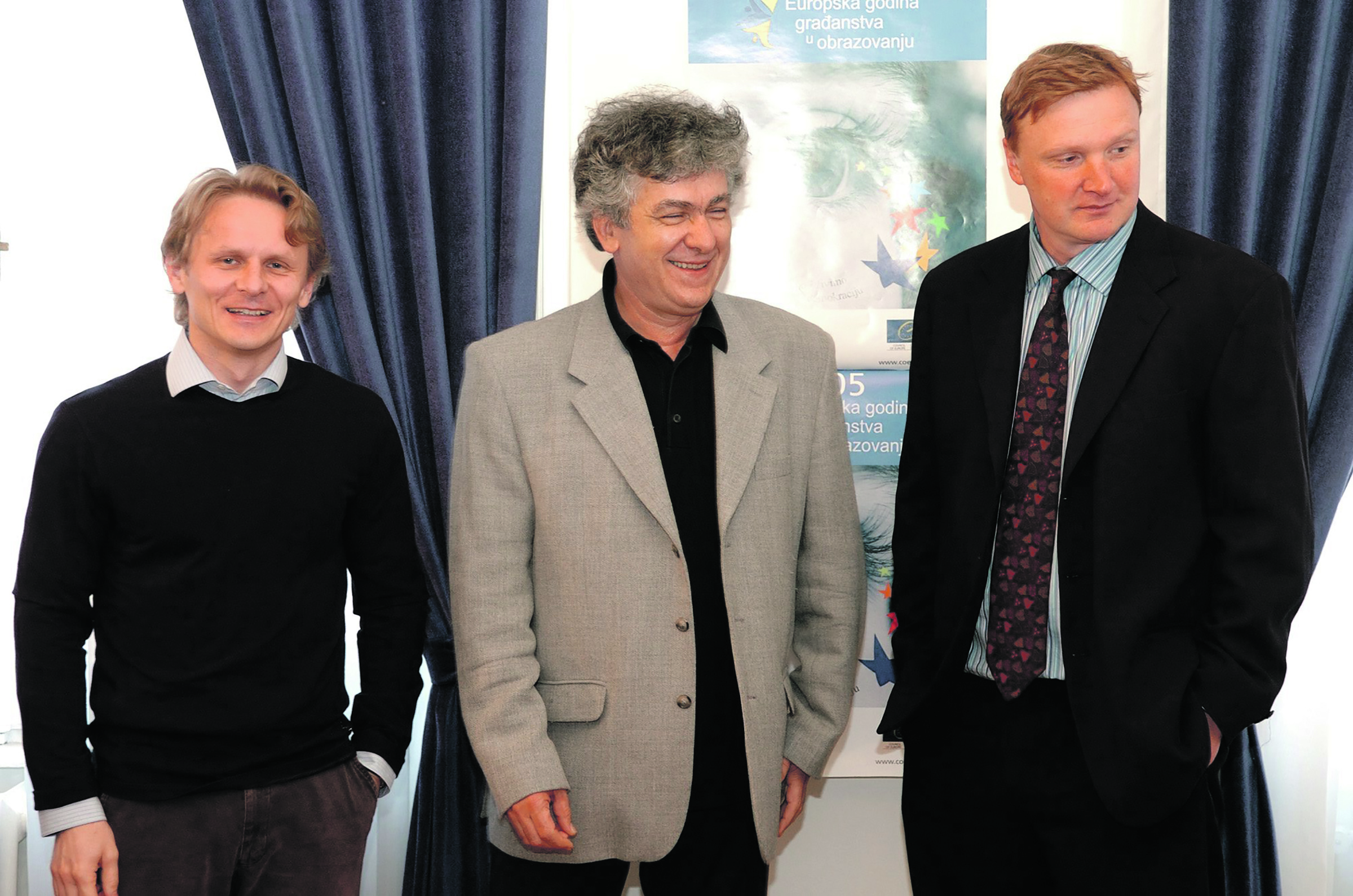 Na slici: prof. Ivan Djikic, Miroslav Radman, prof. Dimitri Krainc