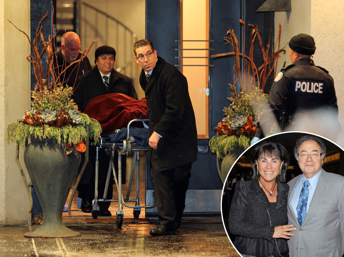 Toronto, Ontario, Kanada (15.12.2017.), policija iznosi tijela Barryja Shermana i njegove supruge Honey (u krugu)