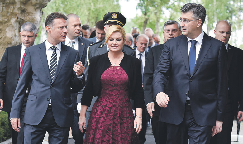 Gordan Jandroković, Kolinda Grabar Kitarović, Željko Reiner, Andrej Plenković