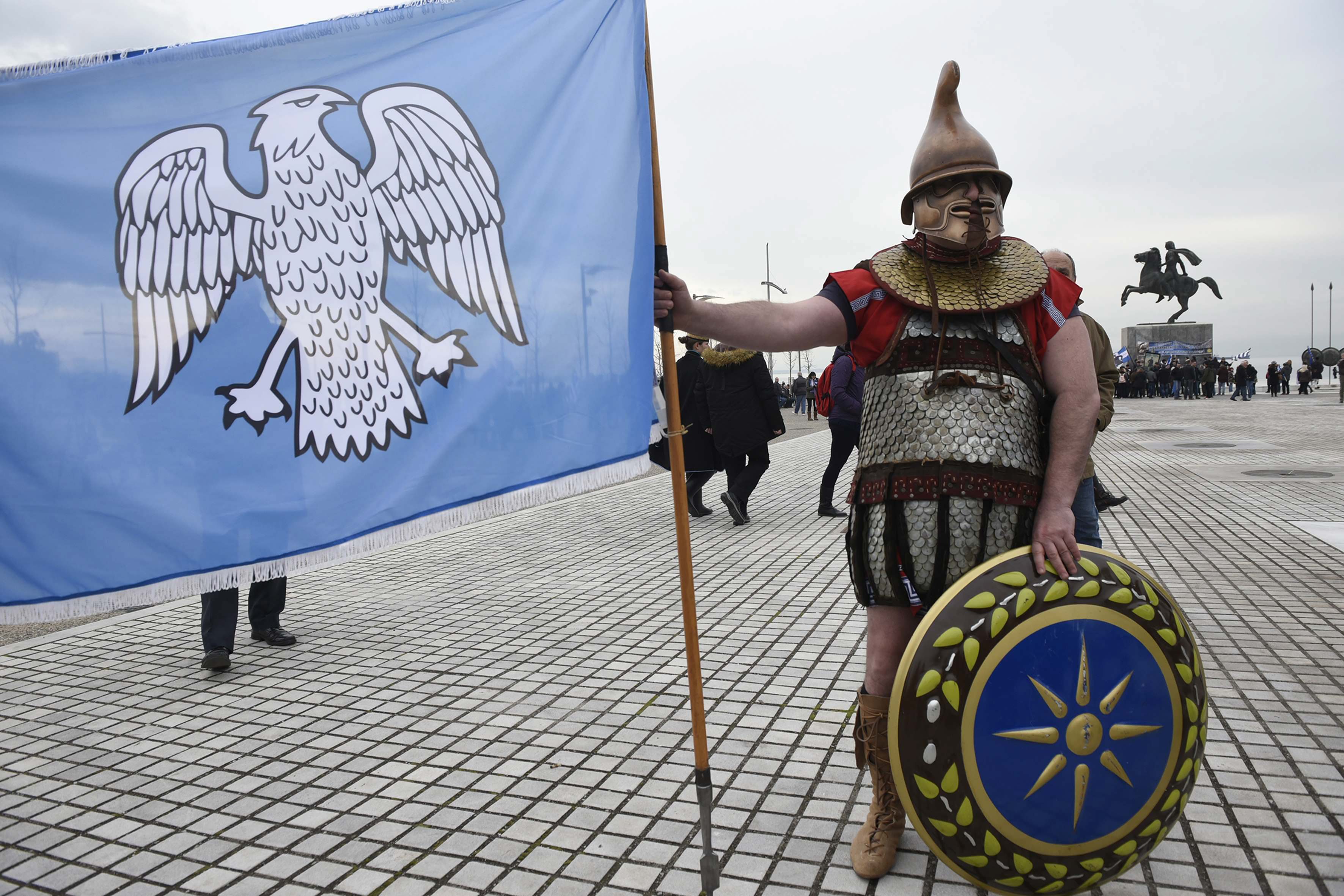 Ilustracija: prosvjednik u Grčkoj