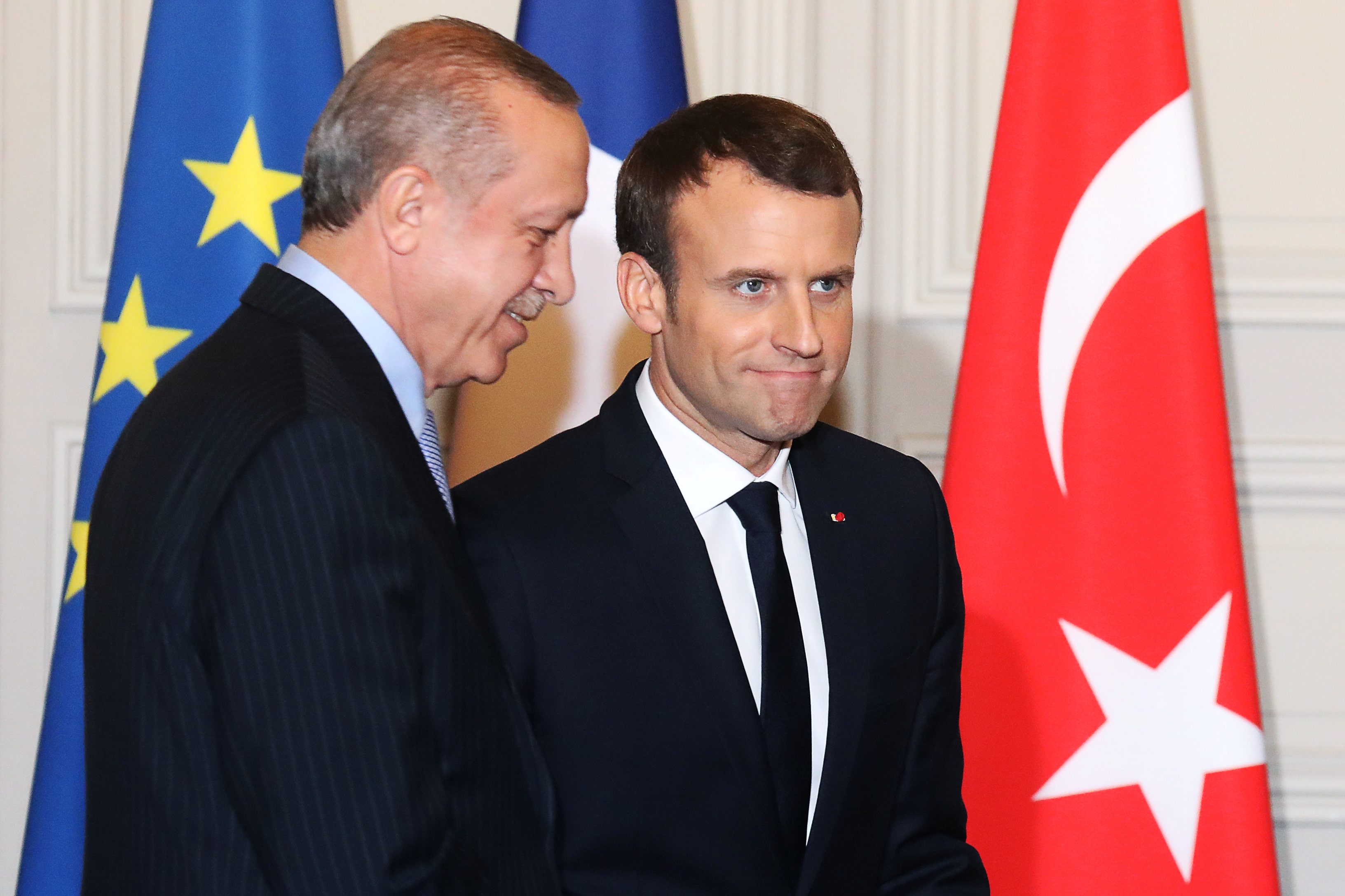 Recep Tayyip Erdogan i Emmanuel Macron