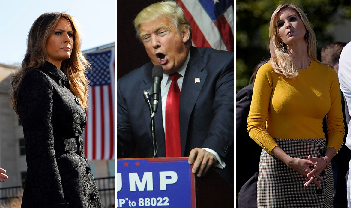 Melania, Donald i Ivanka Trump