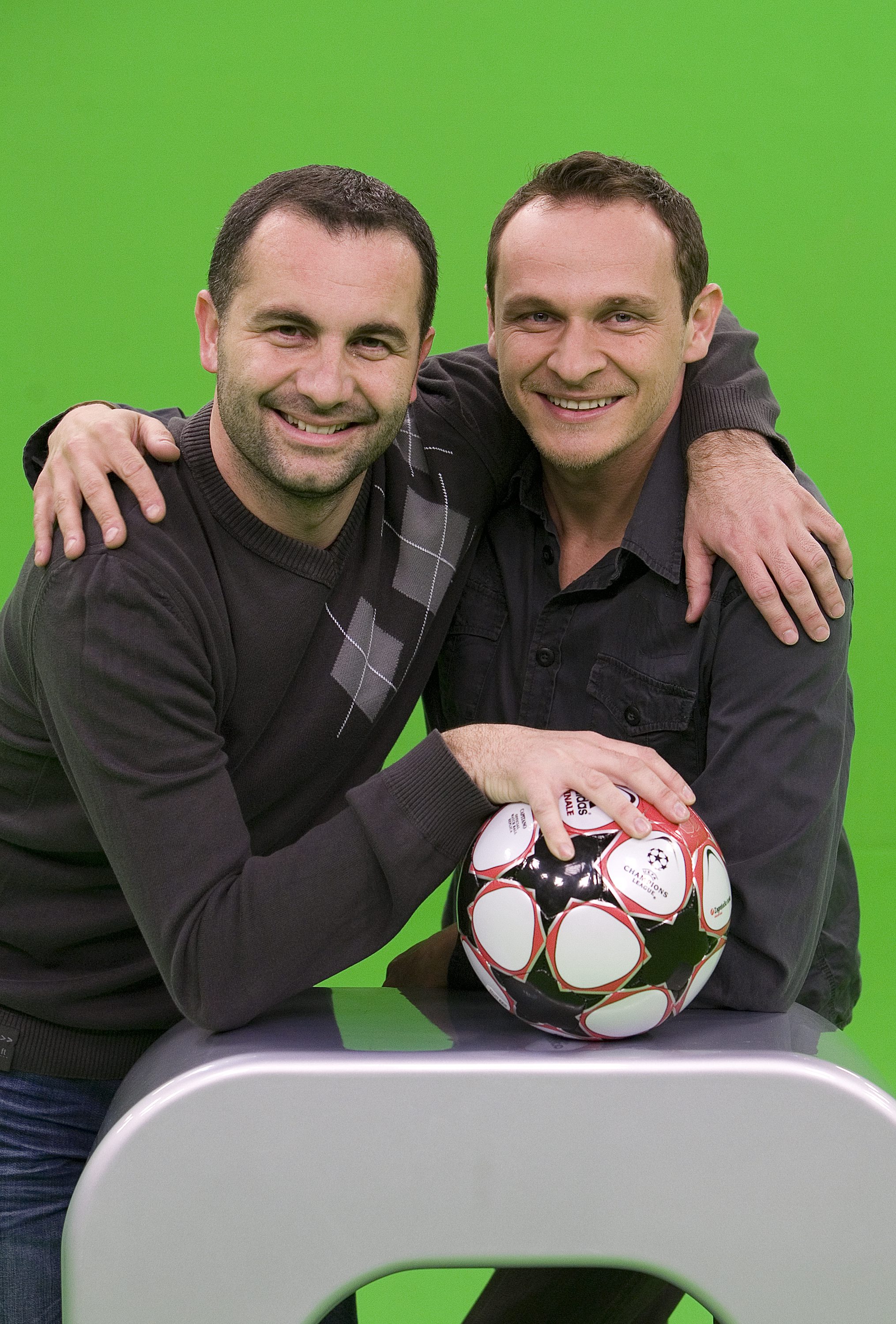 Joško Lokas i Enis Bešlagić na snimanju Upitnika 2010.