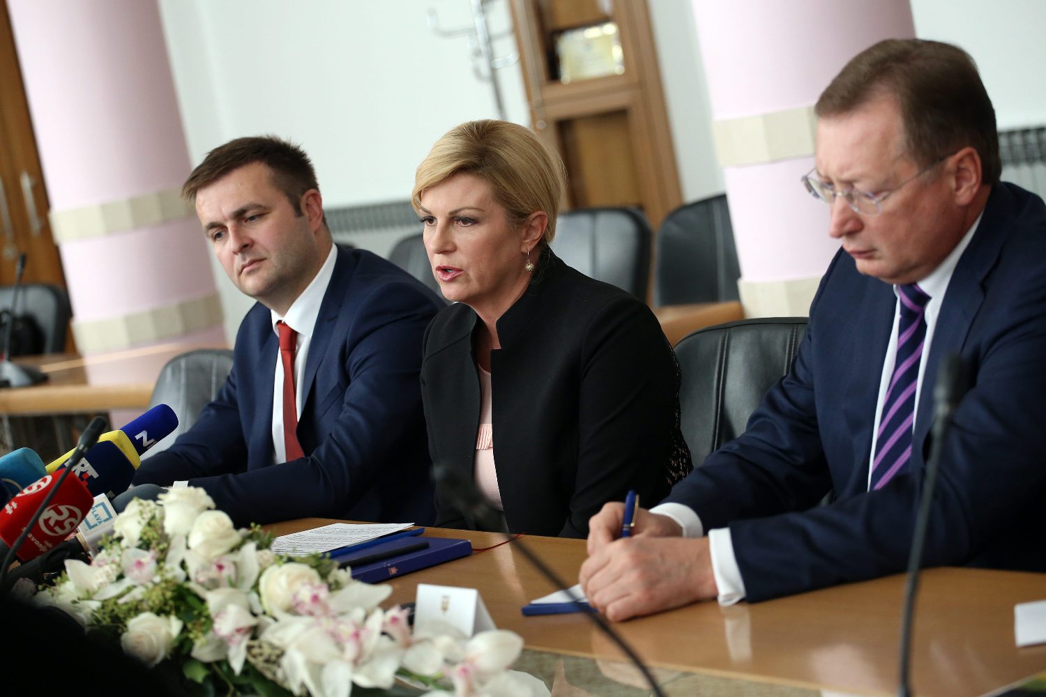 Tomislav Ćorić, Kolinda Grabar-Kitarović i Sergej Kudrjašov