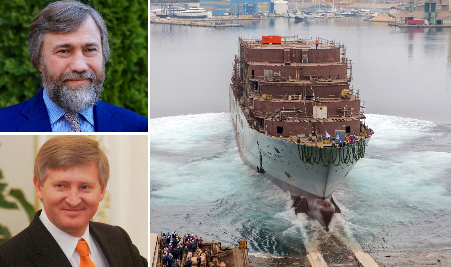 Vadim Novinsky, Rinat Ahmetov i porinuće broda Uljanika